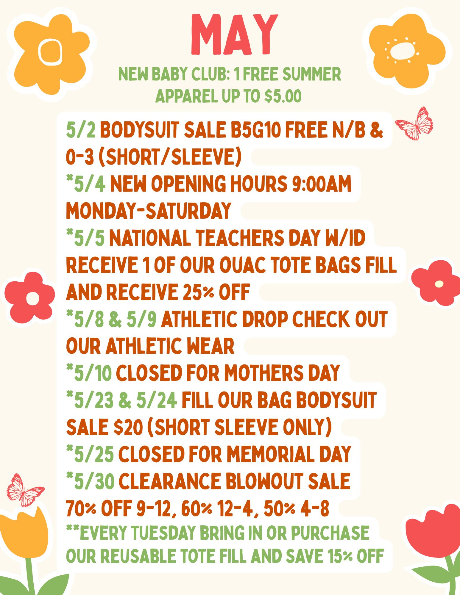 May deals and sales at Once Upon a Child Battle Creek